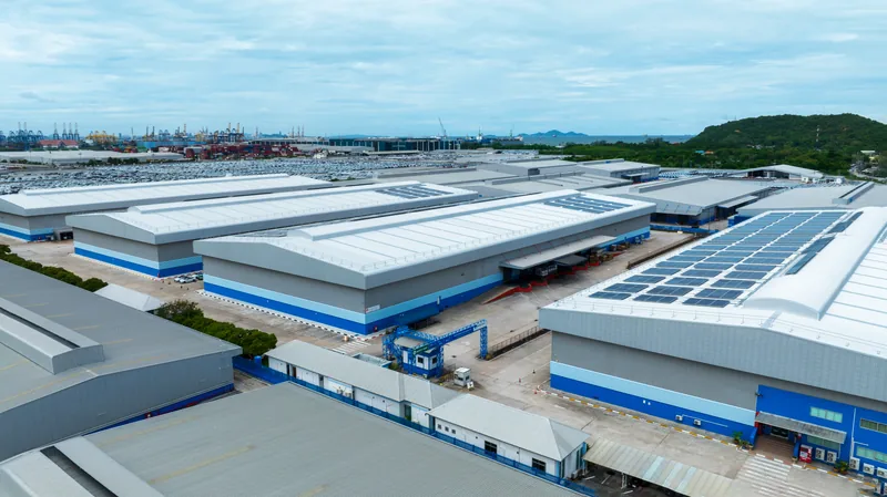 Industrial buildings, an illustrative industry scene