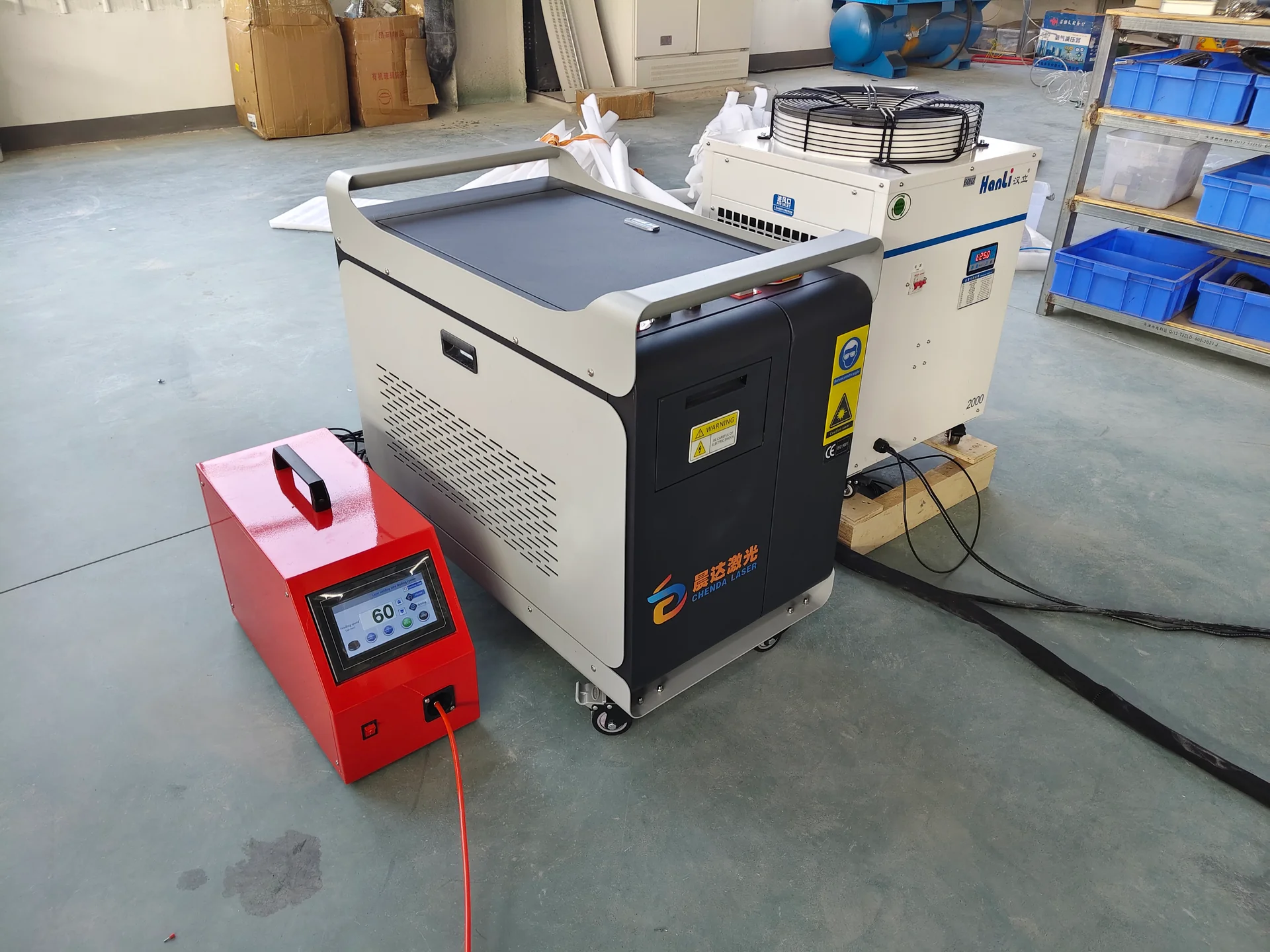 CHENDA welding equipment with wire feeder and chiller
