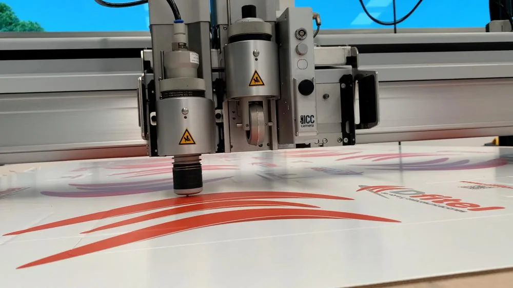 Digital tools and camera working over printed board; registration process reference