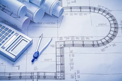 Technical drawings with a calculator and drafting tools