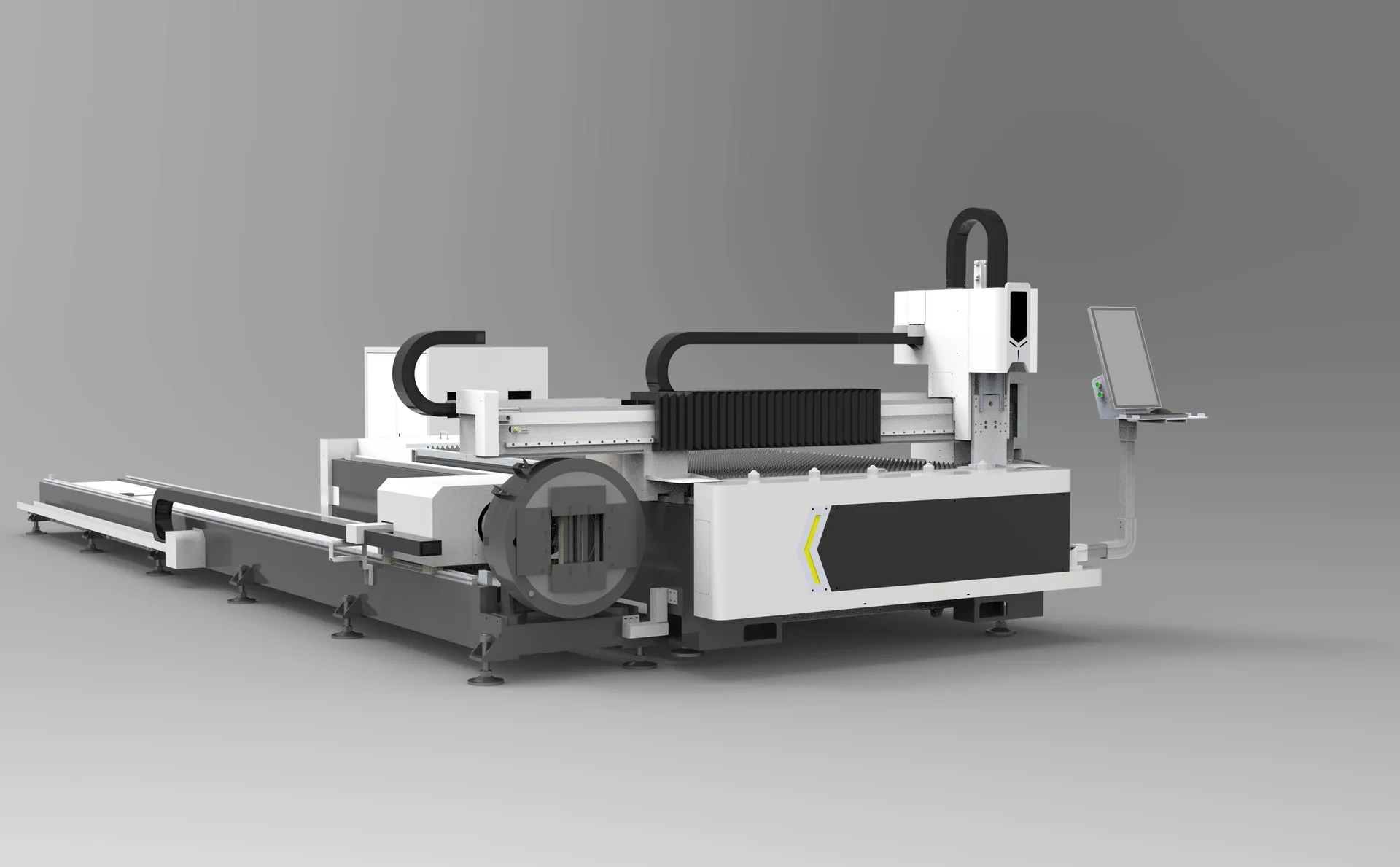 Combined sheet and tube laser cutting equipment