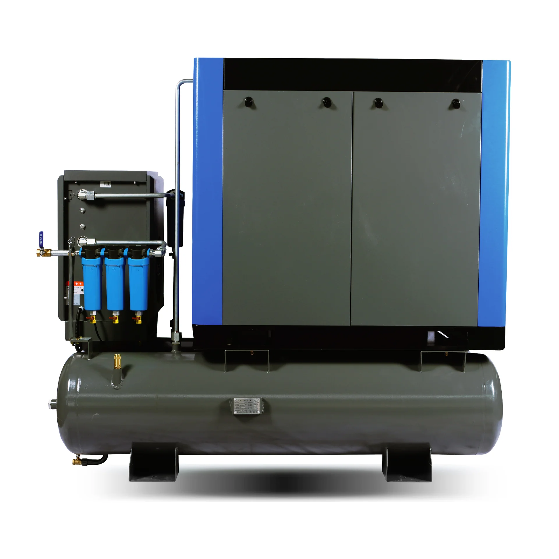 Compressor system with receiver and filter bank